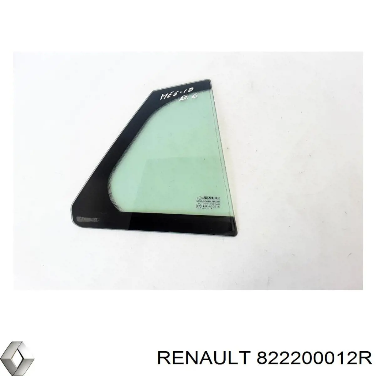 Vidro de janelo da porta traseira direita para Renault Megane (KZ0)