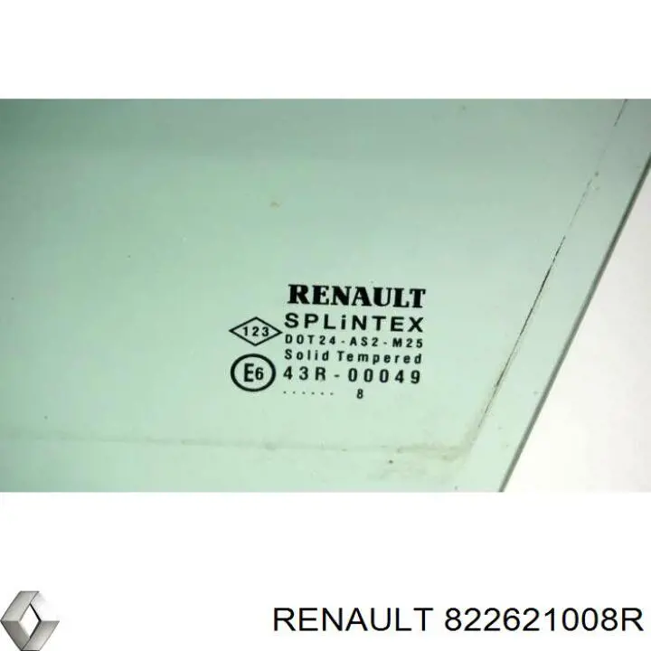 Стекло угловое двери задней Renault (RVI) 822621008R