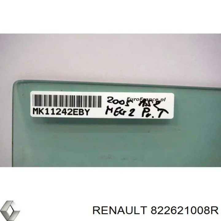 Стекло-форточка двери, задней, правой Renault (RVI) 822621008R цена, от 11.67 USD