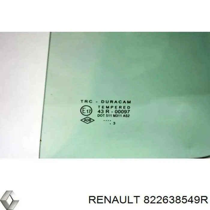 Задняя форточка левая Renault (RVI) 822638549R цена, от 14.09 USD