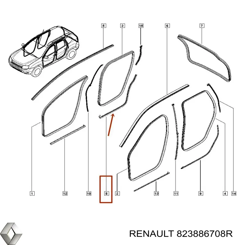 Купить 823886708R Renault (RVI) 