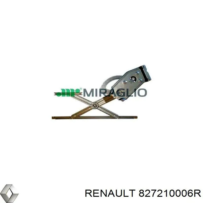 827210006R Renault (RVI) mecanismo de acionamento de vidro da porta traseira esquerda