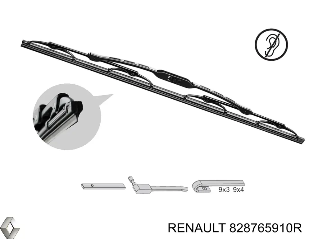 828765910R Renault (RVI) Молдинг двери задней правой