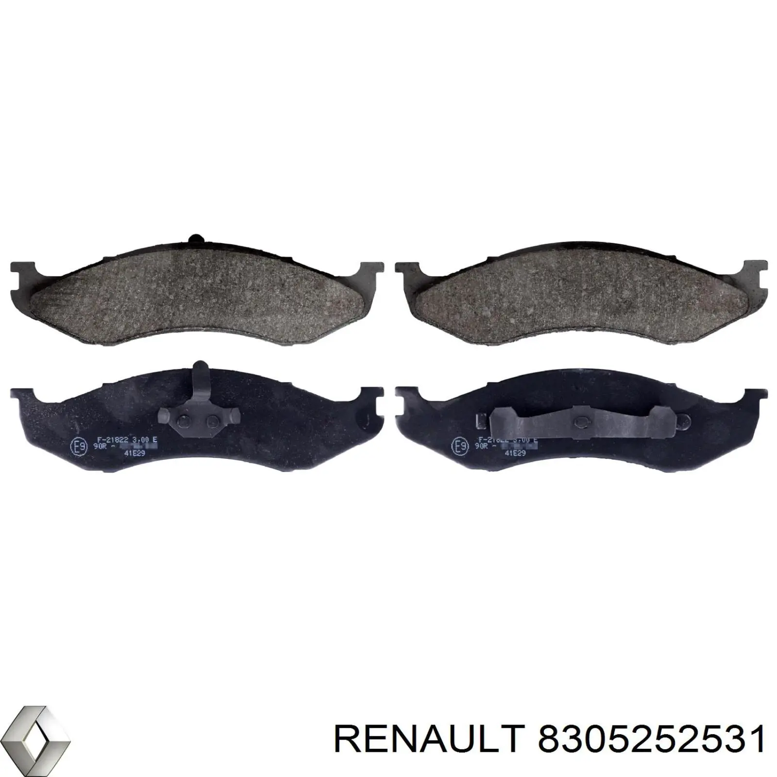 Pastillas de freno delanteras 8305252531 Renault (RVI)