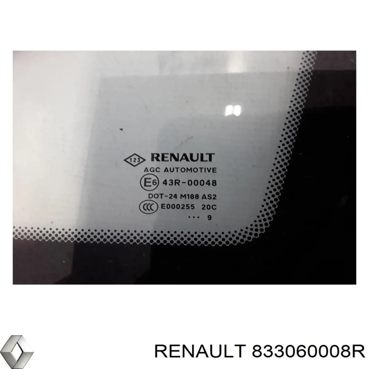 Стекло кузова (багажного отсека) правое 833060008R Renault (RVI)