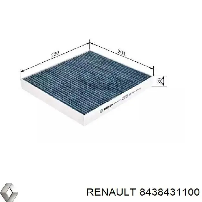 Фильтр салона 8438431100 Renault (RVI)