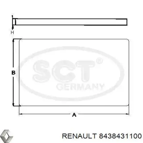 Воздушный фильтр салона Renault (RVI) 8438431100