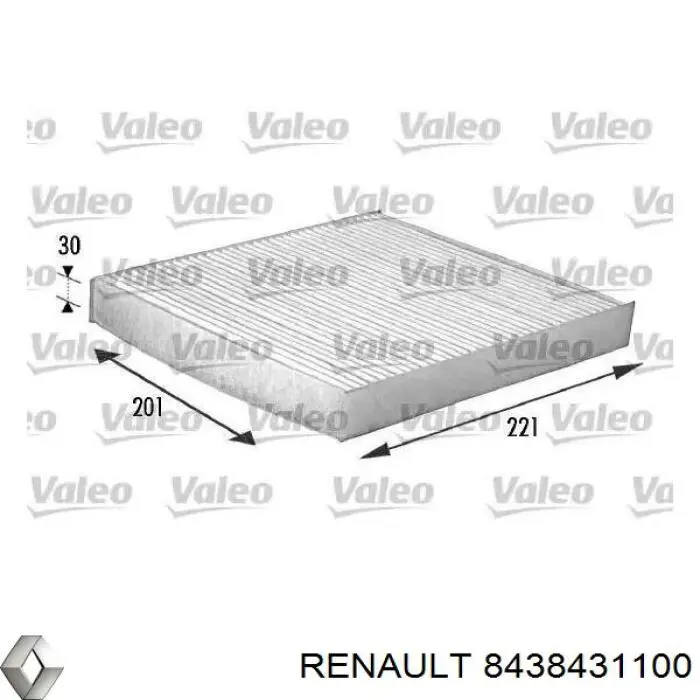 8438431100 Renault (RVI) Внутрисалонный фильтр