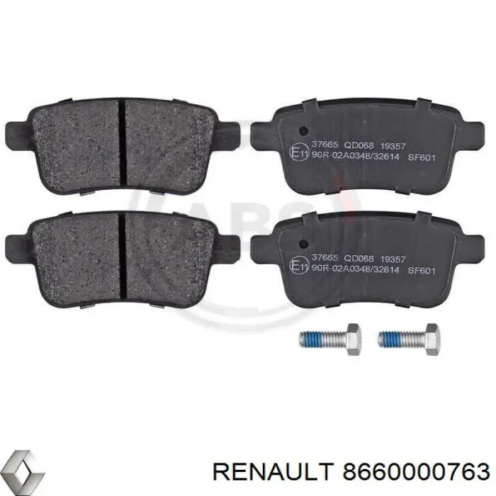 Задние тормозные колодки 8660000763 Renault (RVI)