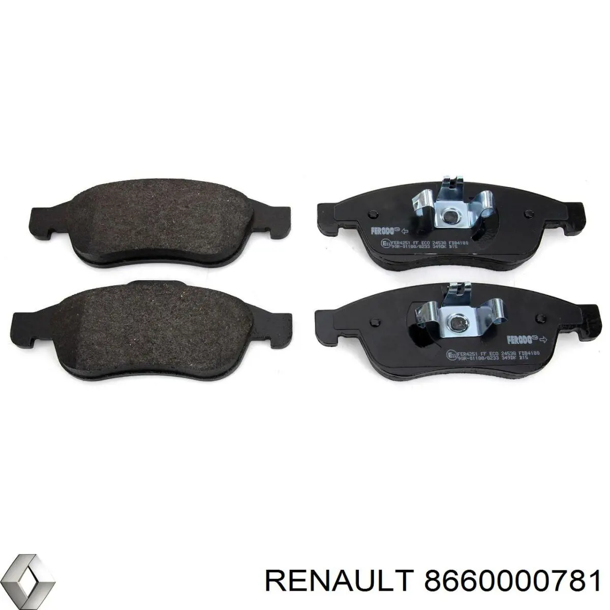 Pastillas de freno delanteras 8660000781 Renault (RVI)