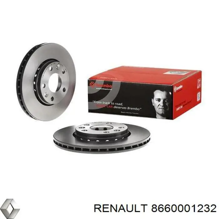 Передние тормозные диски 8660001232 Renault (RVI)