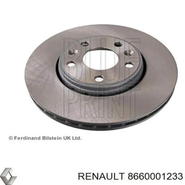 Передние тормозные диски 8660001233 Renault (RVI)