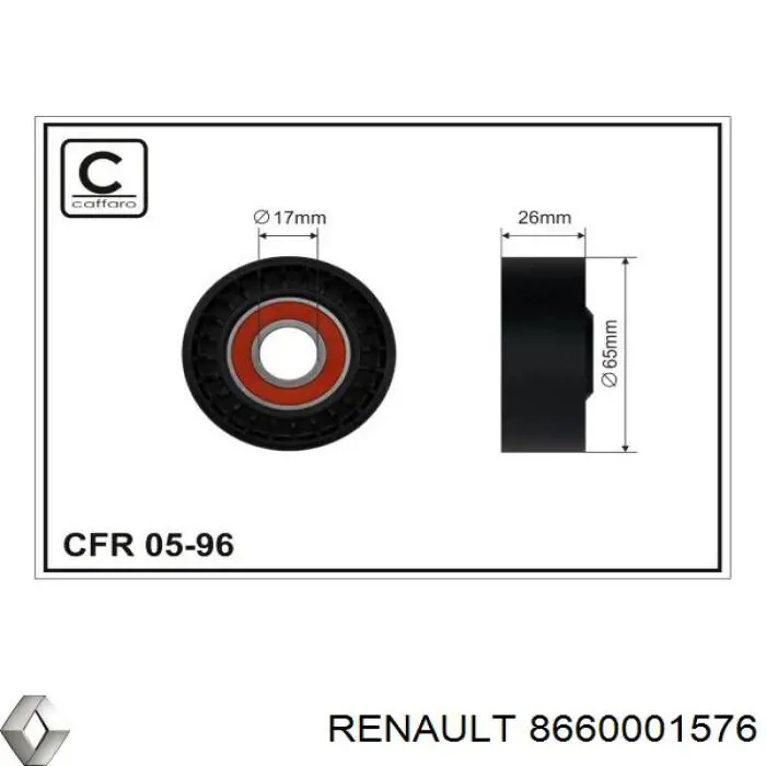 Ремень агрегатов приводной, комплект 8660001576 Renault (RVI)