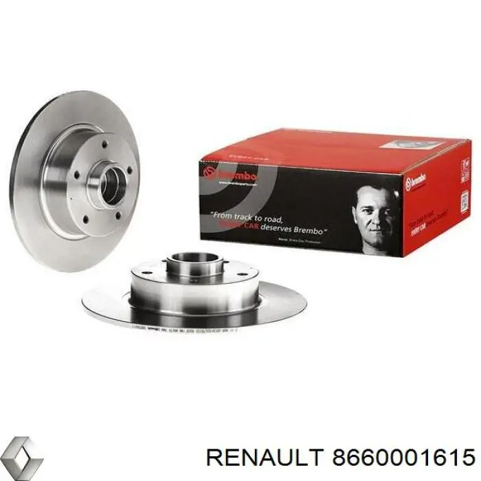 8660001615 Renault (RVI) диск тормозной задний