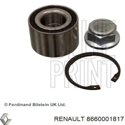 Cojinete de rueda trasero 8660001817 Renault (RVI)