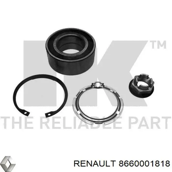 8660001818 Renault (RVI) подшипник ступицы передней