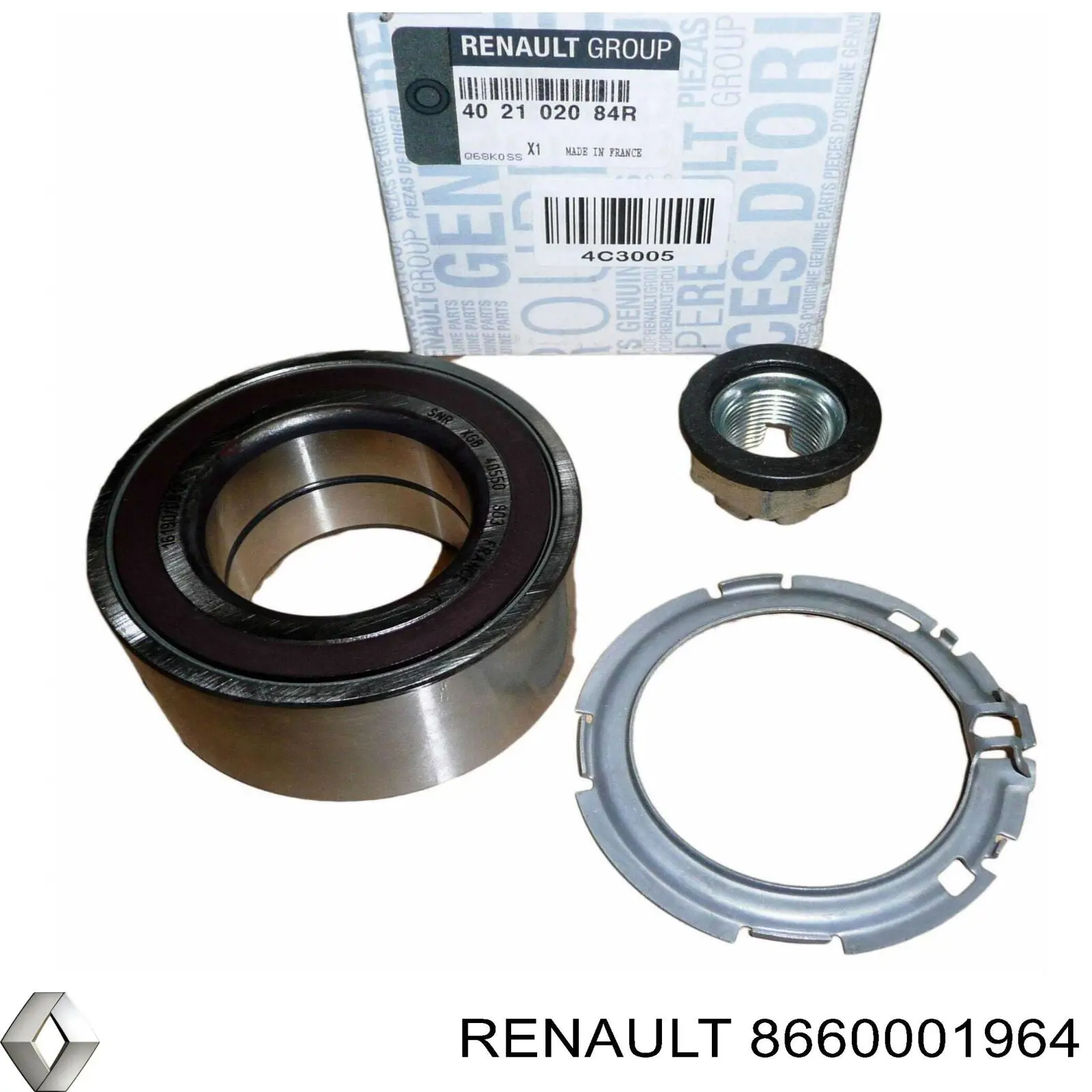 Cojinete de rueda delantero 8660001964 Renault (RVI)