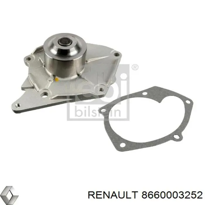 Помпа водяна, (насос) охолодження 8660003252 Renault (RVI)