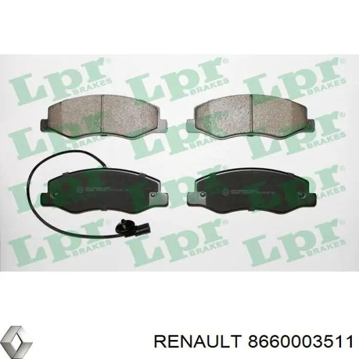 Задние тормозные колодки 8660003511 Renault (RVI)