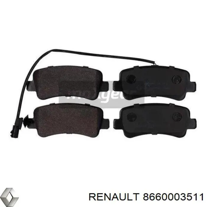 Купить 8660003511 Renault (RVI) Колодки тормозные задние, дисковые