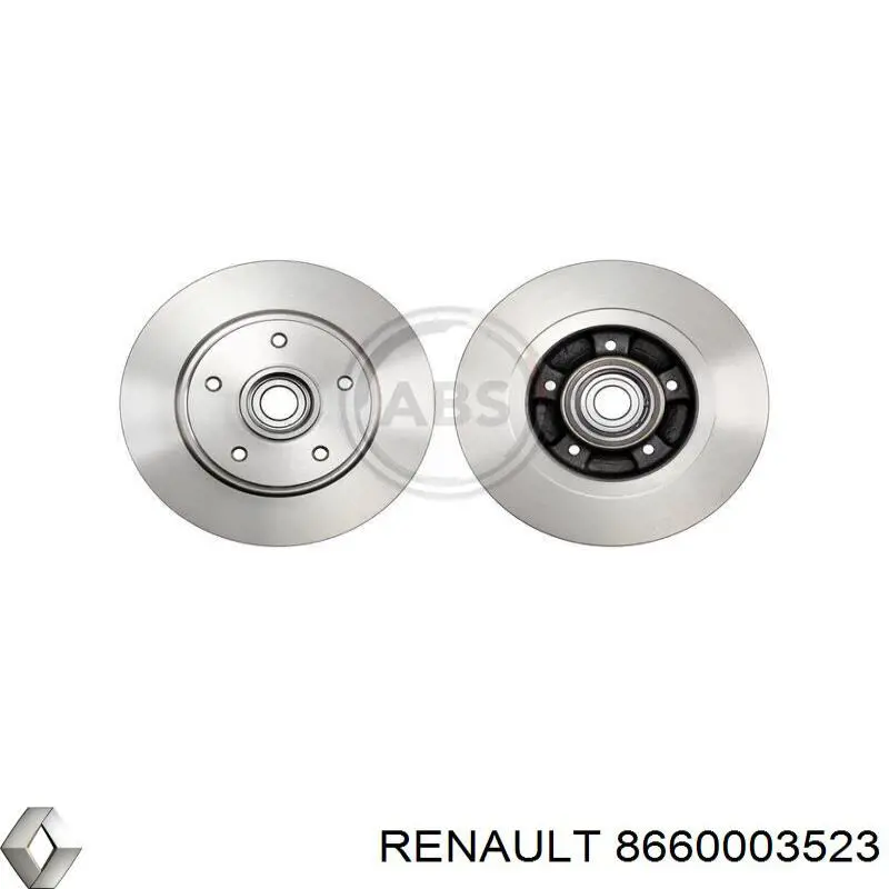 Задний тормозной диск Renault (RVI) 8660003523 цена, от 96.64 USD