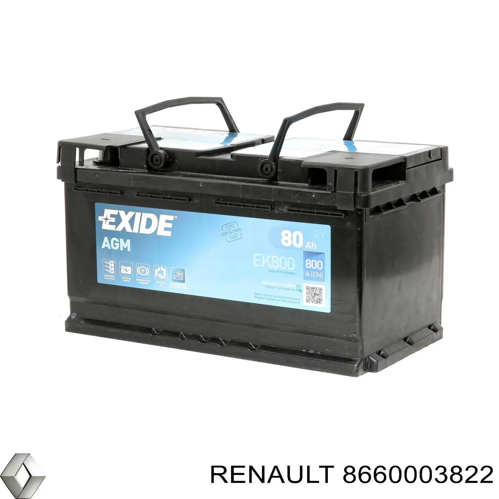 Аккумулятор 8660003822 Renault (RVI)