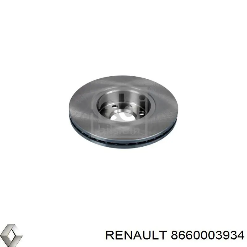 Передние тормозные диски 8660003934 Renault (RVI)