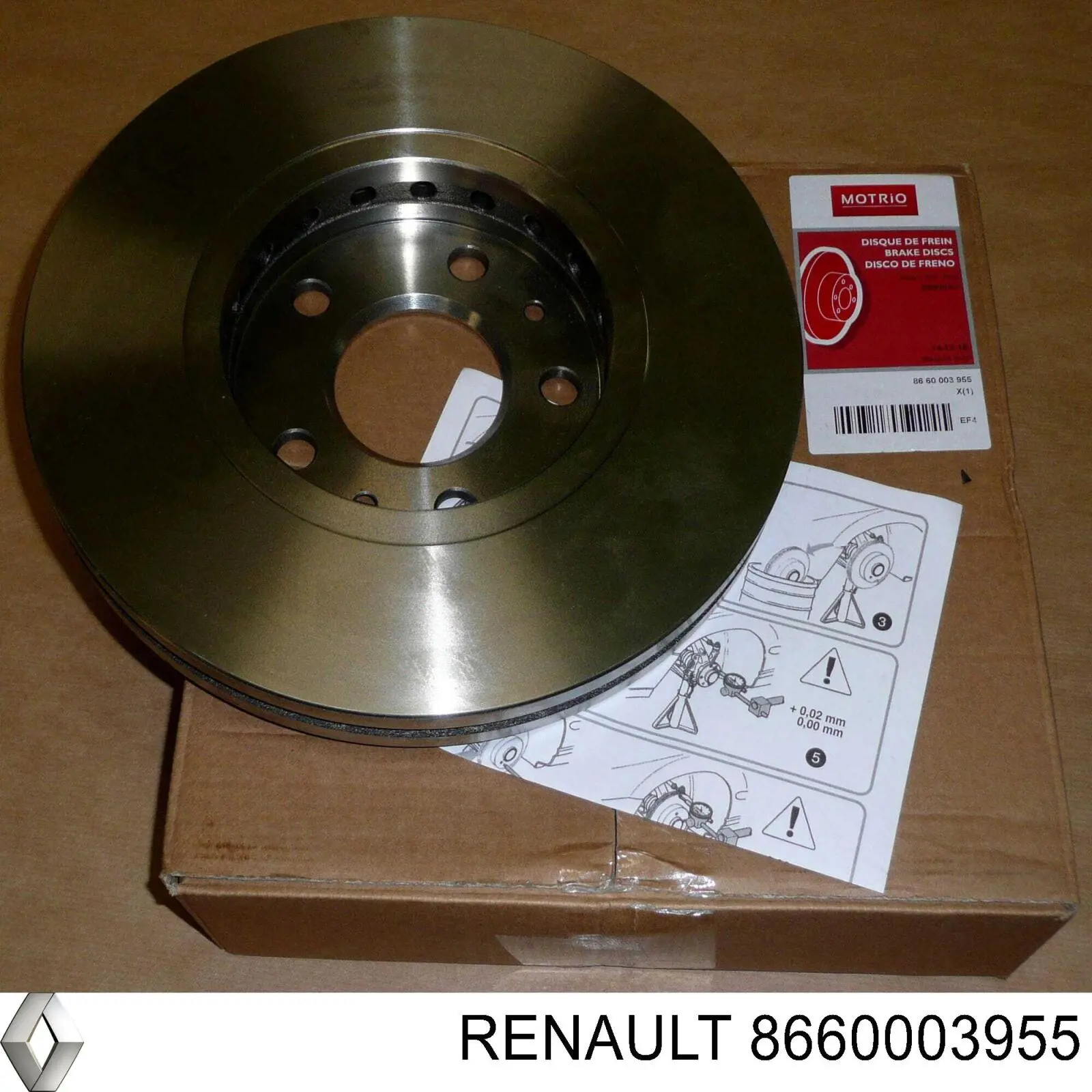 Передние тормозные диски 8660003955 Renault (RVI)