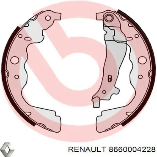 Zapatas de frenos de tambor traseras 8660004228 Renault (RVI)