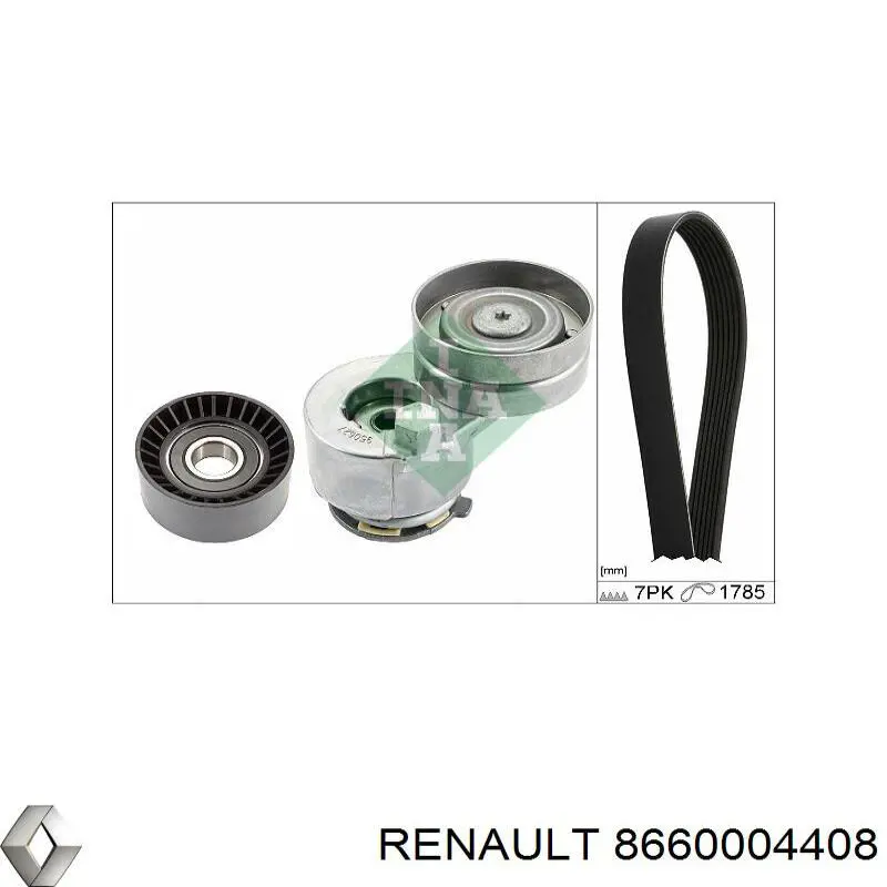 8660004408 Renault (RVI) correia dos conjuntos de transmissão, kit