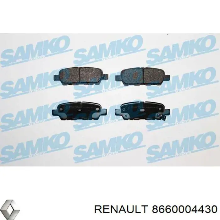 Задние тормозные колодки 8660004430 Renault (RVI)