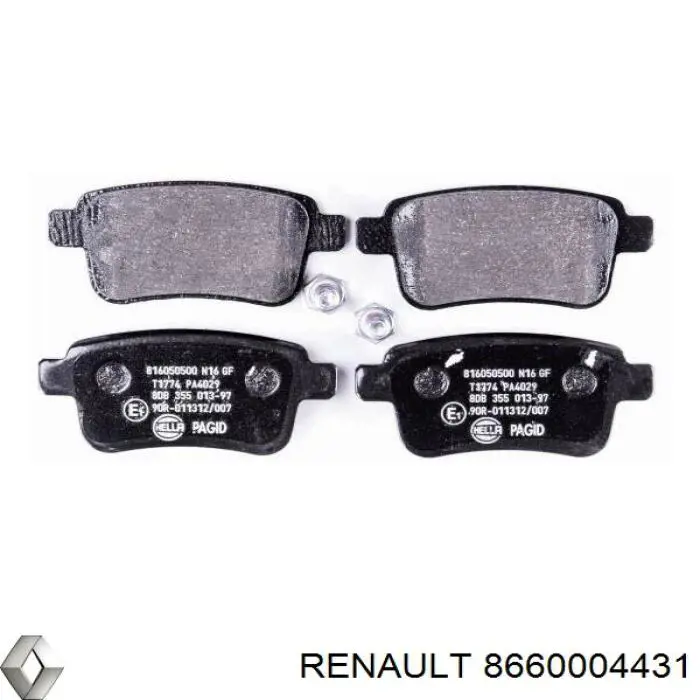 Колодки дисковые  Renault (RVI) 8660004431 цена, от 14.09 USD
