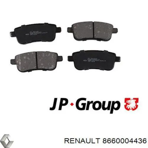8660004436 Renault (RVI) колодки тормозные задние дисковые