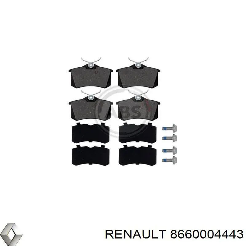 Задние дисковые колодки Renault (RVI) 8660004443