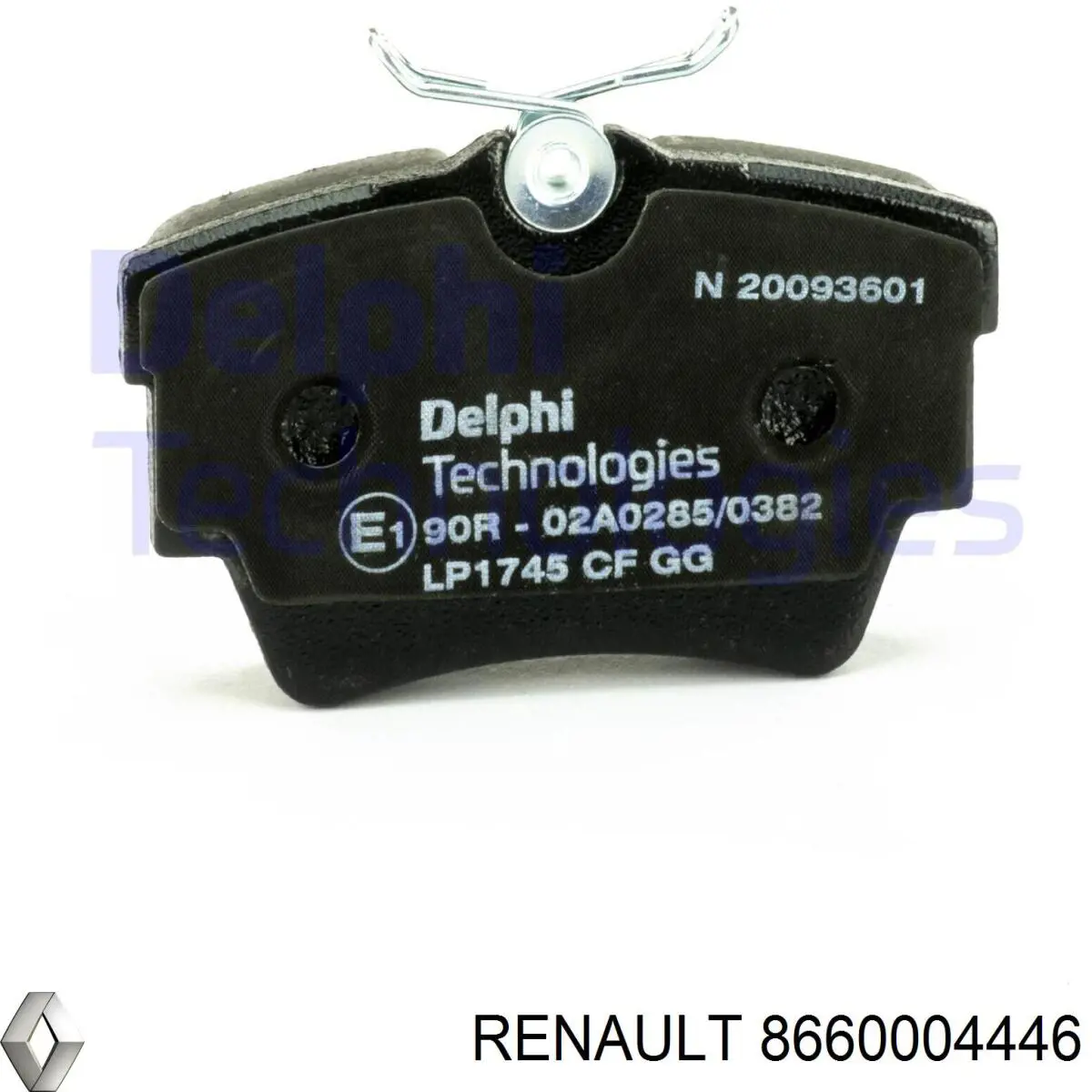 Задние тормозные колодки 8660004446 Renault (RVI)