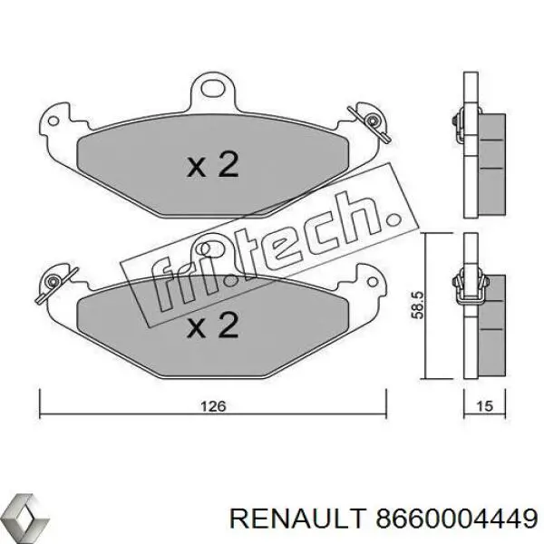 8660004449 Renault (RVI) суппорт тормозной задний правый