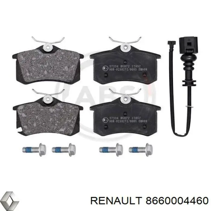 Купить 8660004460 Renault (RVI) Колодки тормозные задние, дисковые