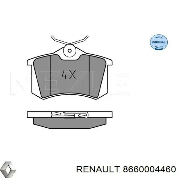 Колодки дисковые  Renault (RVI) 8660004460 цена, от 15.12 USD