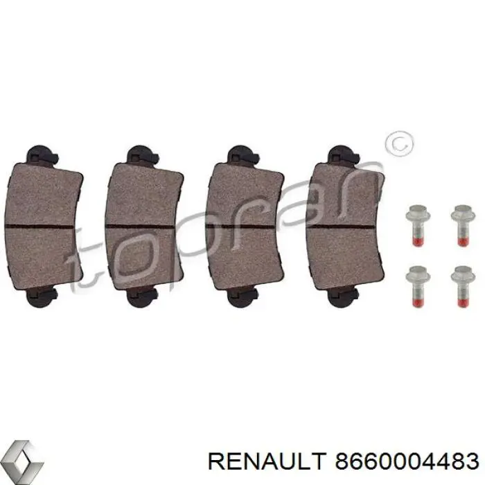 Купить 8660004483 Renault (RVI) Колодки тормозные задние, дисковые