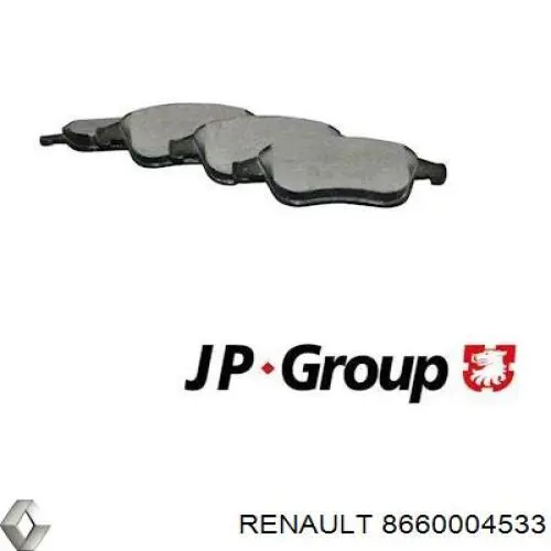 Передние тормозные колодки 8660004533 Renault (RVI)