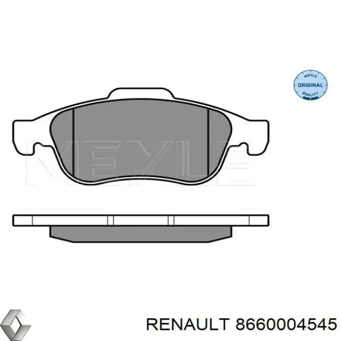 8660004545 Renault (RVI) колодки тормозные передние дисковые