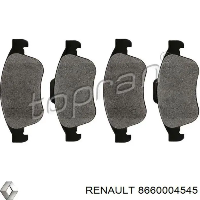 Передние тормозные колодки 8660004545 Renault (RVI)