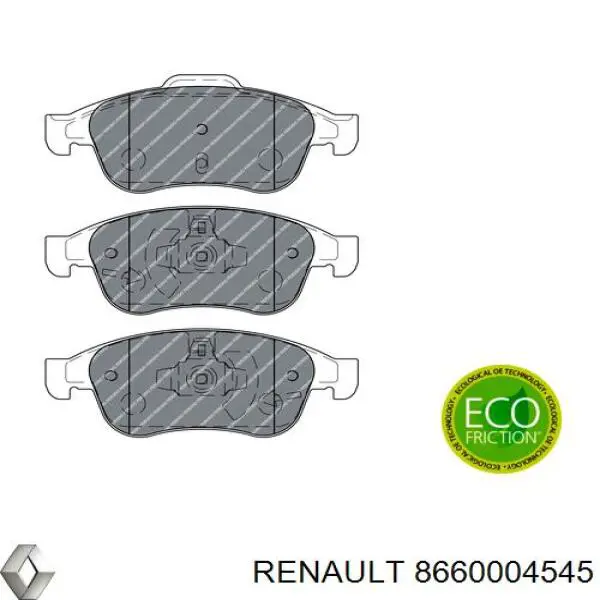 Тормозные колодки Renault (RVI) 8660004545