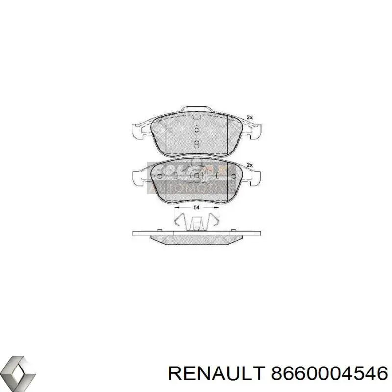Купить 8660004546 Renault (RVI) Колодки тормозные