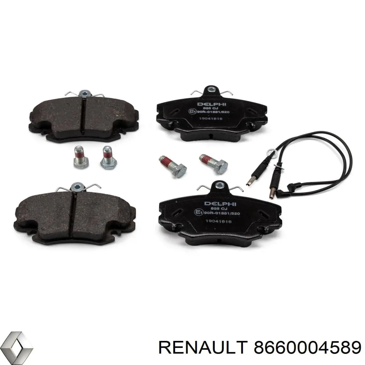 Передние тормозные колодки 8660004589 Renault (RVI)
