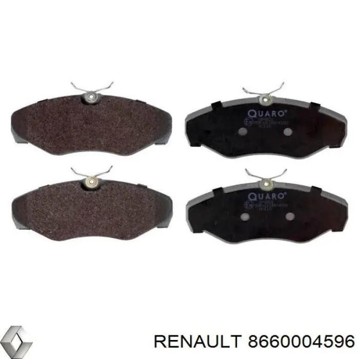 8660004596 Renault (RVI) колодки тормозные передние дисковые