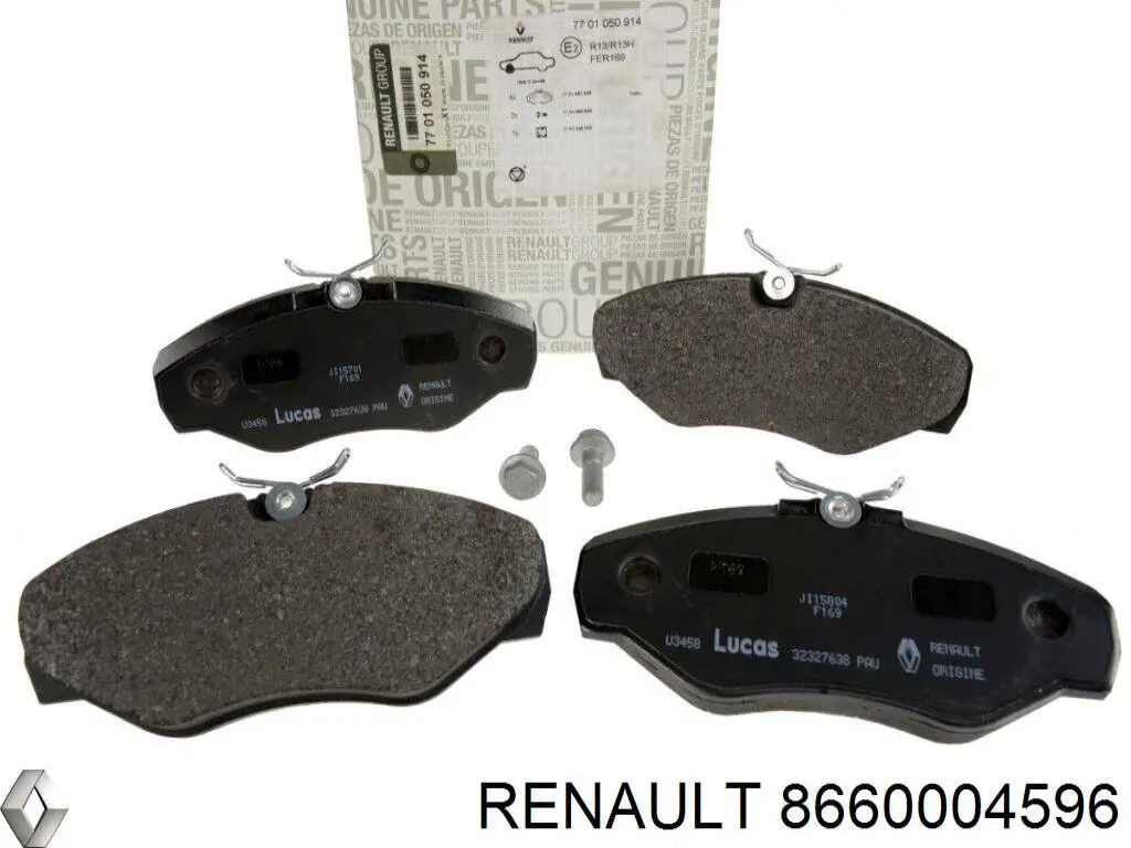 Передние тормозные колодки 8660004596 Renault (RVI)
