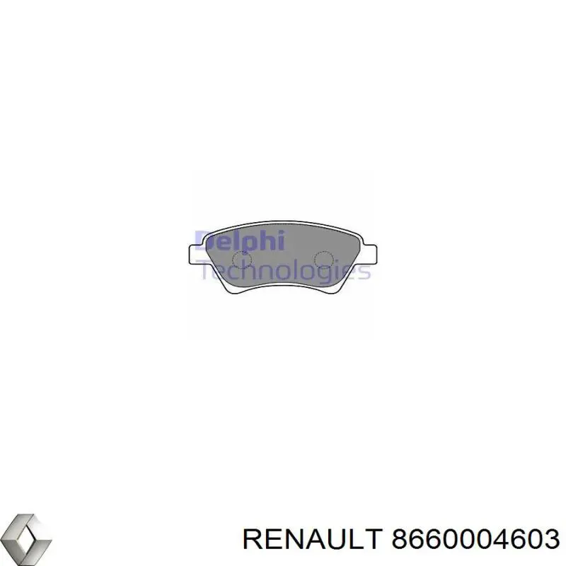 Колодки Renault (RVI) 8660004603 цена, от 16.25 USD