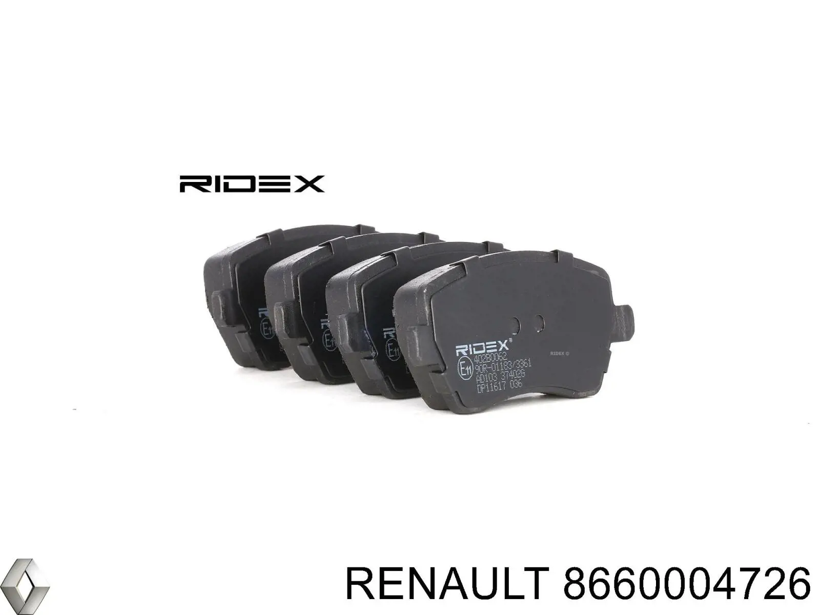 Передние тормозные колодки 8660004726 Renault (RVI)