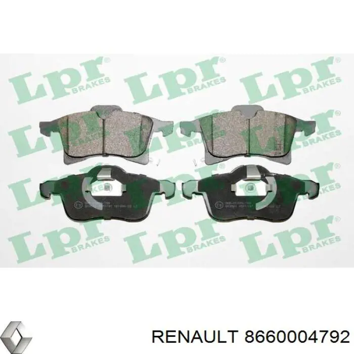 8660004792 Renault (RVI) передние тормозные колодки